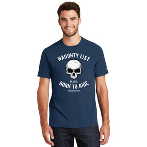 Born to Ride - Men's T-shirt in Light Graphite and Dark Royal Blue | thenaughtylist.com