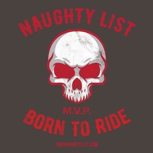 Born to Ride - Men's Fleece Hoodie in Charcoal and Red Print Example | thenaughtylist.com