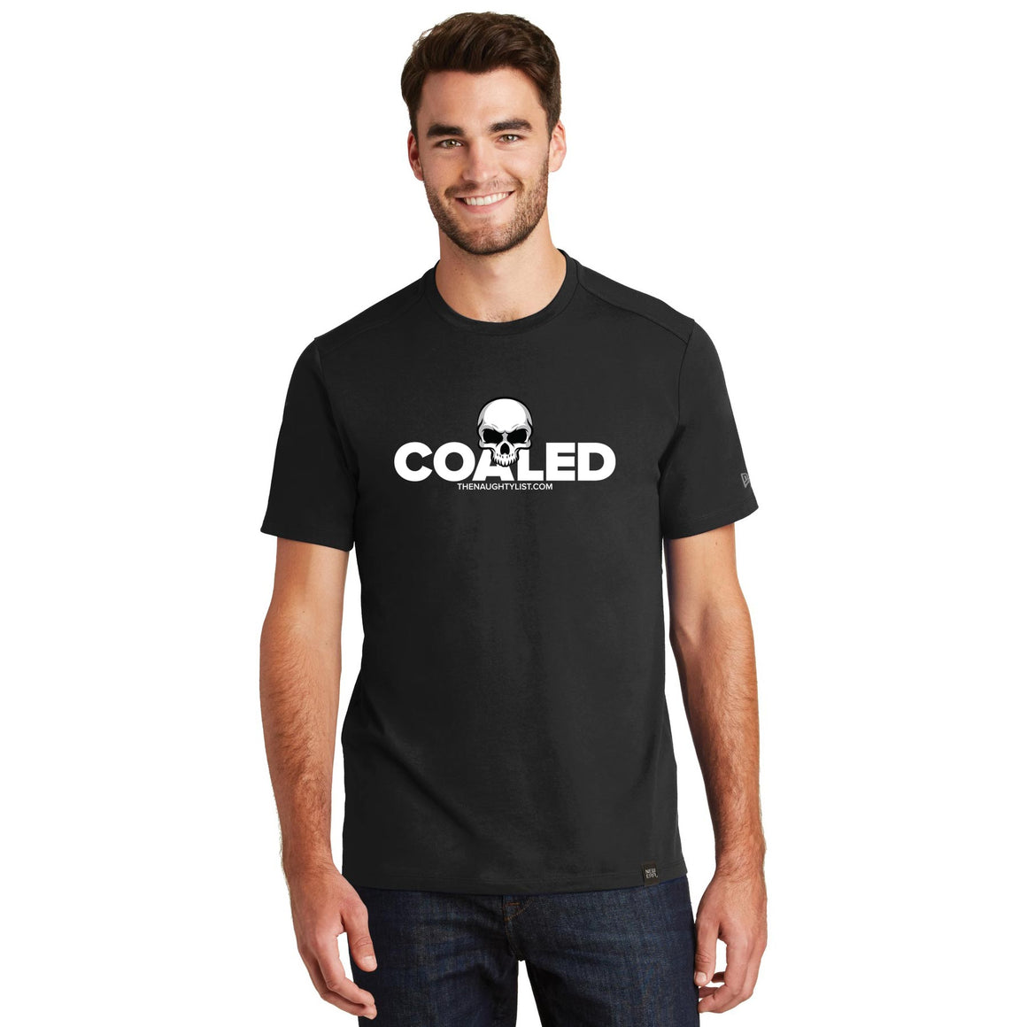 Coaled Skull - Men's T-shirt in Black Twist and Light Graphite | thenaughtylist.com