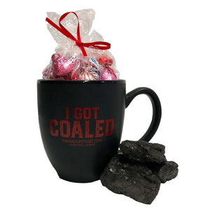 I Got Coaled | Coffee Cup & Coal with Red Insert - Pic2 | Gift Sets | www.thenaughtylist.com