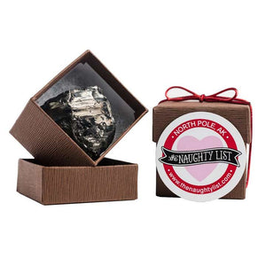 Valentine's Day Coal Lump in Brown Box available at http://www.thenaughtylist.com