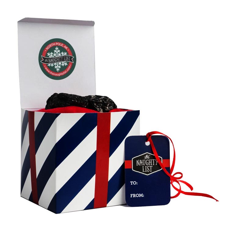 Large lump of coal - "Navy-N-Nice" packaging available at http://www.thenaughtylist.com