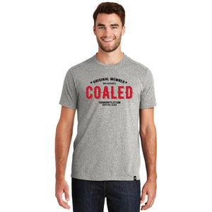 "Original Member" Coaled - Men's T-shirt in Light Graphite with Black & Red Print | thenaughtylist.com