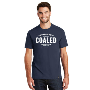 "Original Member" Coaled - Men's T-shirt in True Navy with White Print | thenaughtylist.com